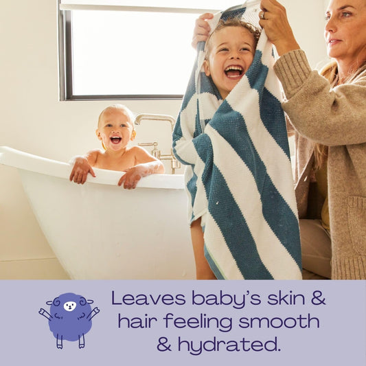 New Hello Bello Ultra-Hydrating Baby Shampoo & Body Wash (Soft Lavender Scent, 10oz Bottle) - Kidsy
