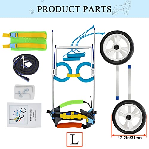 New HobeyHove Adjustable Large Dog Cart/Wheelchair for Back Legs (7 - Size)(L) - Kidsy