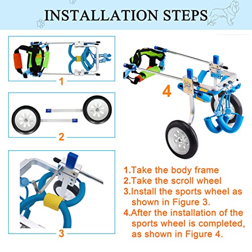 New HobeyHove Adjustable Large Dog Cart/Wheelchair for Back Legs (7 - Size)(L) - Kidsy