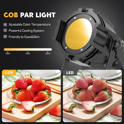 New HOLDLAMP COB 80W DMX Stage Spotlights 2 Pack (Warm and Cool White) - Kidsy