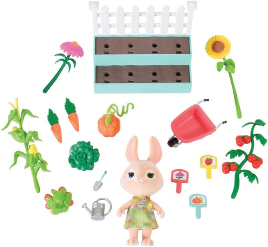 New Honey Bee Acres Time to Garden Set with Miniature Doll Figure - Kidsy