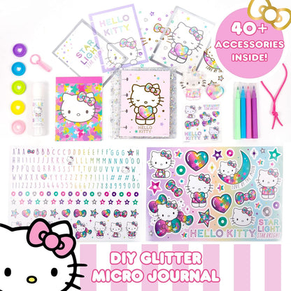 New Horizon Group USA Hello Kitty DIY Glitter Micro Journal Stationery Set - Kidsy