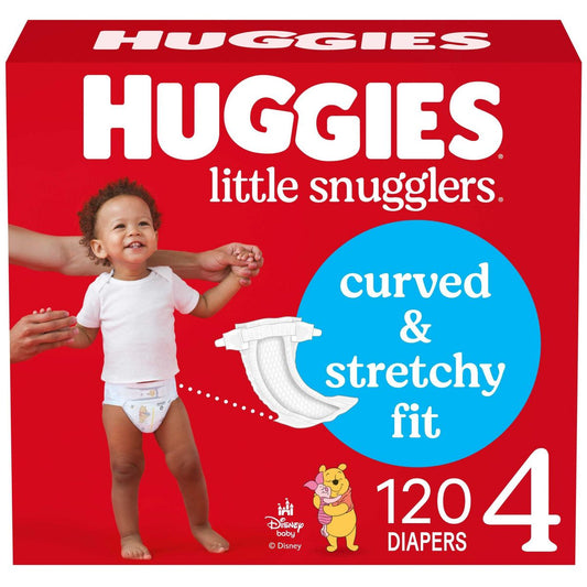 New Huggies Little Snugglers Diapers (Size 4 - 120ct: 22 - 37 lbs) - Kidsy