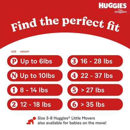 New Huggies Little Snugglers Diapers (Size 4 - 120ct: 22 - 37 lbs) - Kidsy