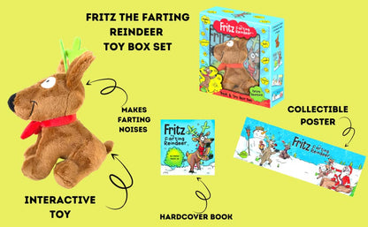 New Humor Heals Us Fritz the Farting Reindeer Interactive Book Gift Set - Kidsy