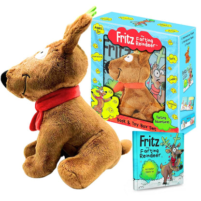New Humor Heals Us Fritz the Farting Reindeer Interactive Book Gift Set - Kidsy