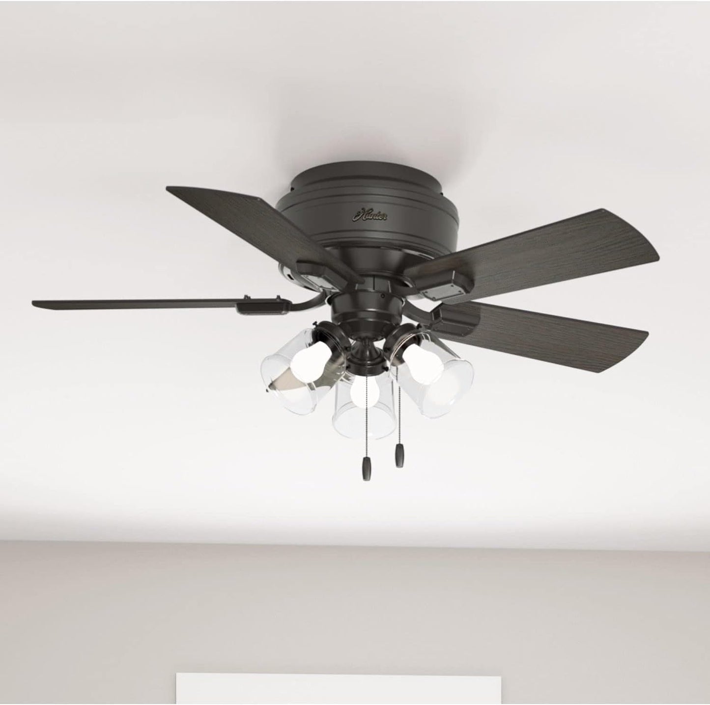 New Hunter Crestfield 42" Ceiling Fan with LED Lights (Noble Bronze) - Kidsy