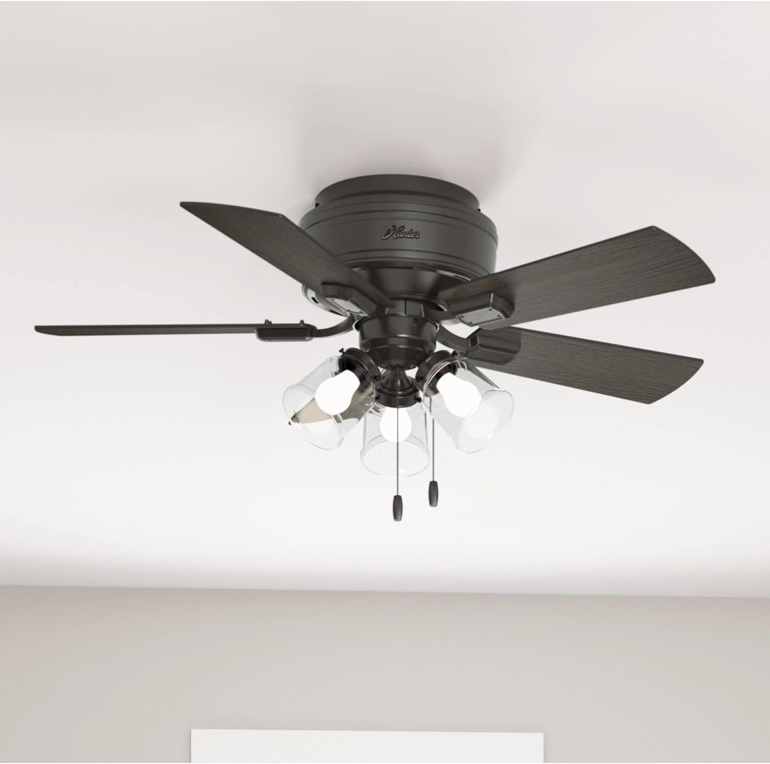 New Hunter Crestfield 42" Ceiling Fan with LED Lights (Noble Bronze) - Kidsy