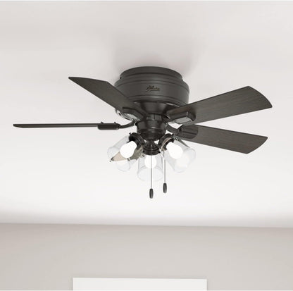 New Hunter Crestfield 42" Ceiling Fan with LED Lights (Noble Bronze) - Kidsy