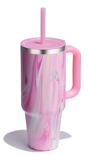 New Hydro Flask 40 oz Travel Tumbler with Handle & Straw (Jelly Pink) - Kidsy