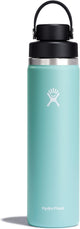 New Hydro Flask Water Bottle - Insulated Stainless Steel - Wide Mouth Chug Lid, Non Spill, Leakproof in 24 Oz Dew - Kidsy