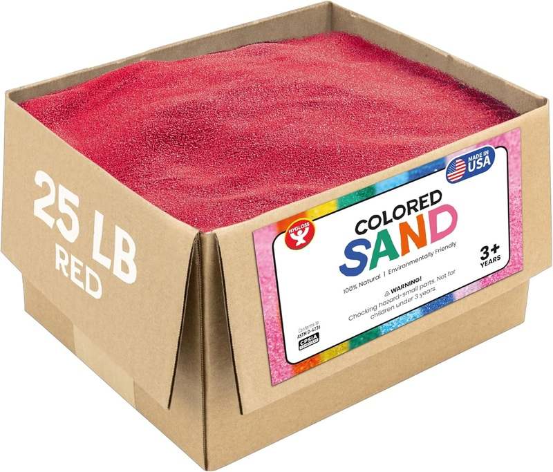 New Hygloss Colored Sand for Crafts – 25 lb (Red) - Kidsy