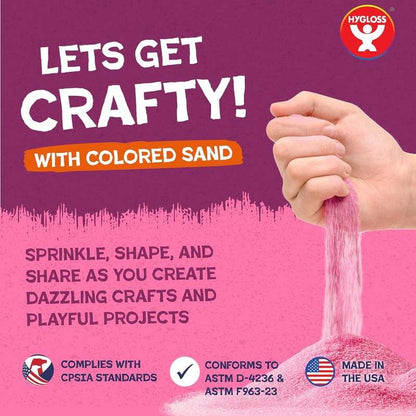 New Hygloss Colored Sand for Crafts – 25 lb (Red) - Kidsy
