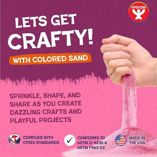 New Hygloss Colored Sand for Crafts – 25 lb (Red) - Kidsy