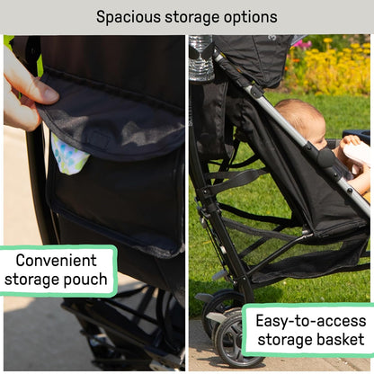 New Ingenuity 3Dlite Convenience Travel Stroller (Dark Gray) - Kidsy