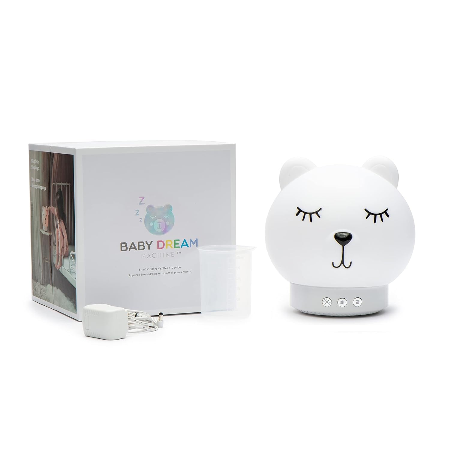 New Ingenuity Baby Dream Machine 5 - in - 1 Sleep Device with Cool - Mist Humidifier (White) - Kidsy