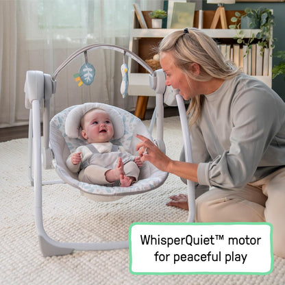 New Ingenuity Comfort 2 Go Portable Baby Swing (Endless Bloom) - Kidsy