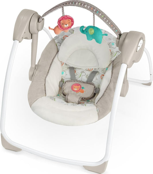 New Ingenuity Cozy Kingdom Portable Baby Swing - Kidsy