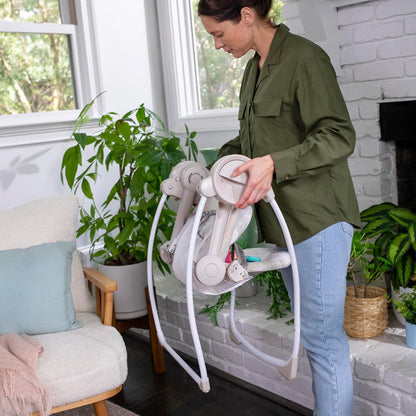 New Ingenuity Cozy Kingdom Portable Baby Swing - Kidsy