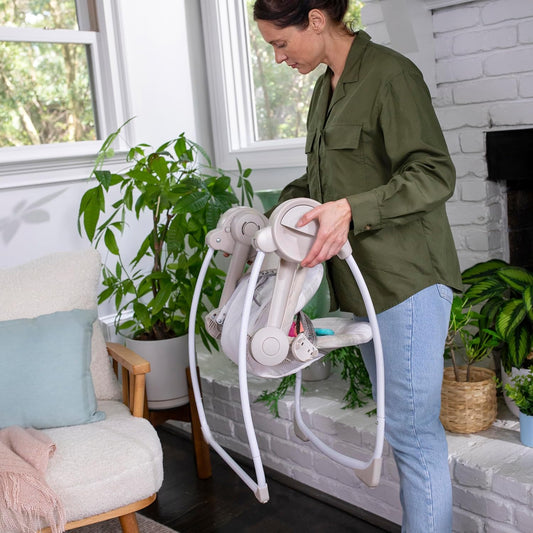 New Ingenuity Cozy Kingdom Portable Baby Swing - Kidsy