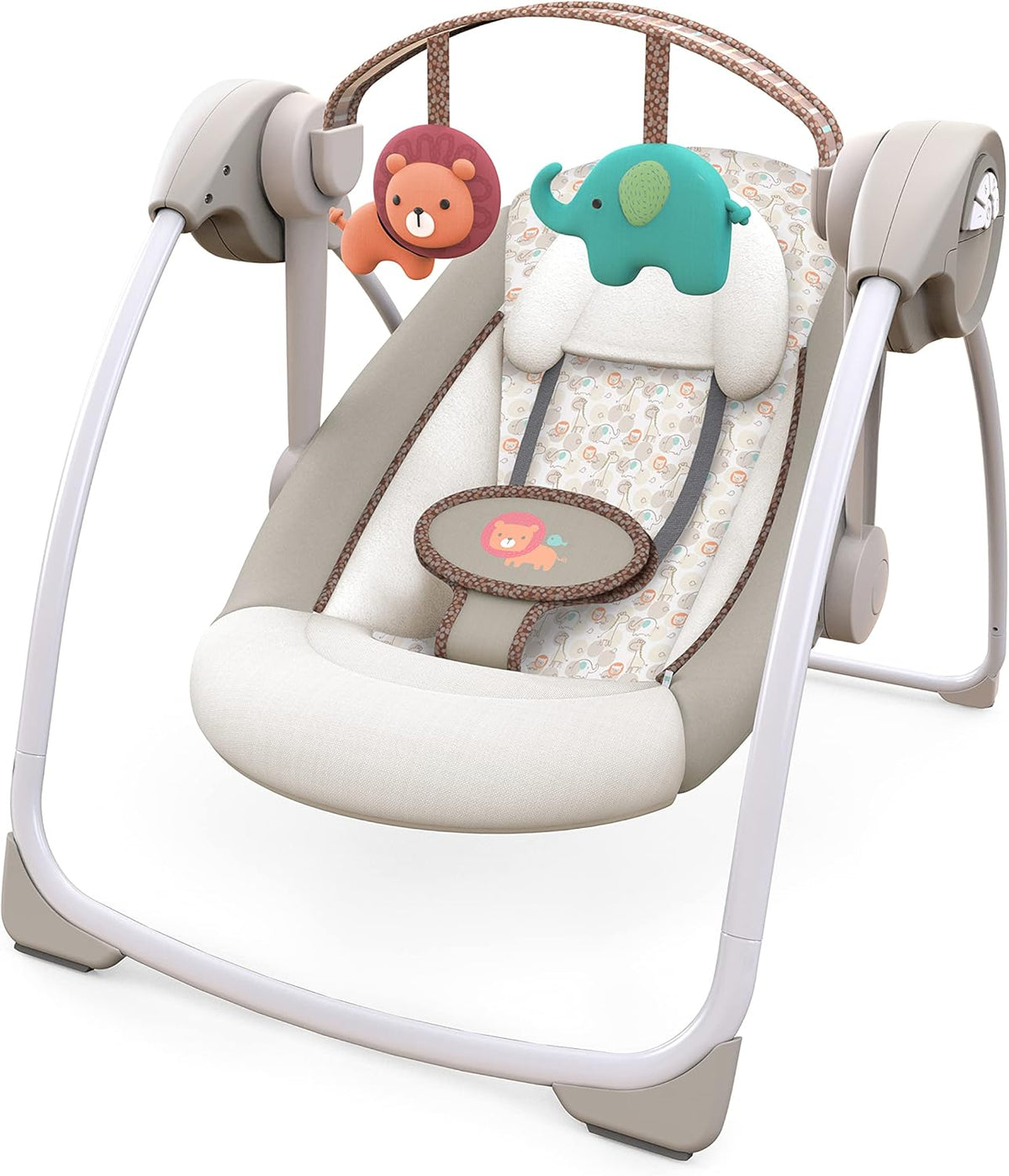 New Ingenuity Cozy Kingdom Portable Baby Swing - Kidsy