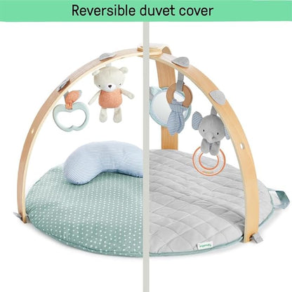 New Ingenuity Cozy Spot Reversible Duvet Activity Gym & Play Mat (Loamy) - Kidsy