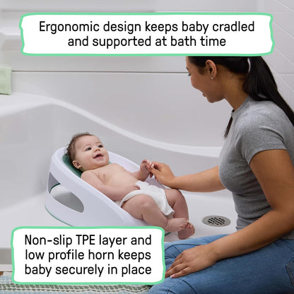 New Ingenuity Easy Rinse Baby Bather for Newborns 0–6 Months (Green) - Kidsy