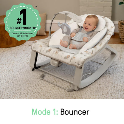 New Ingenuity Keep Cozy 3-in-1 Bouncer & Rocker, 0–30 Months (Safi) - Kidsy