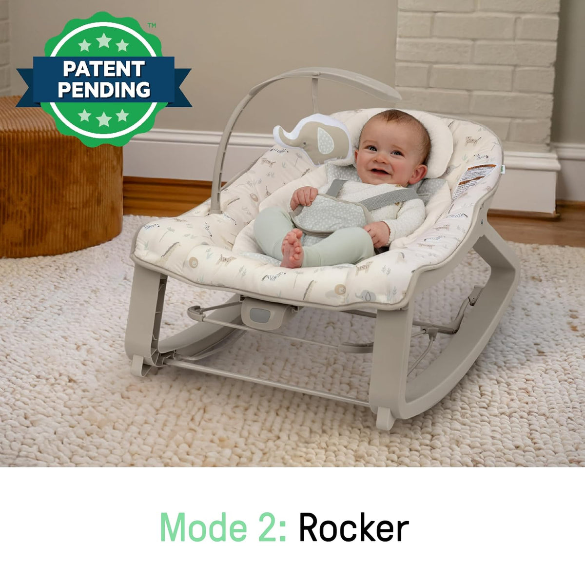 New Ingenuity Keep Cozy 3-in-1 Bouncer & Rocker, 0–30 Months (Safi) - Kidsy