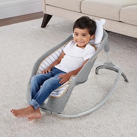 New Ingenuity Plush Baby Rocker & Seat (Bella Teddy) - Kidsy