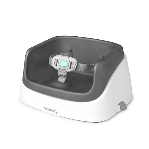 New Ingenuity SmartClean Toddler Booster Seat for Dining Table with 3 - Point Harness Straps (12"D x 15"W x 8.25"H) - Kidsy