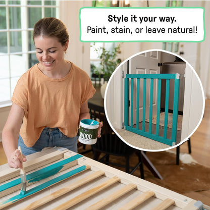 New Ingenuity The Doorway 36S Series Custom Collection, Safety Pet & Baby Gate, 30" - 36" Wide, 28" Tall (Natural) - Kidsy