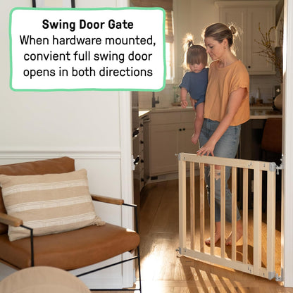 New Ingenuity The Doorway 36S Series Custom Collection, Safety Pet & Baby Gate, 30" - 36" Wide, 28" Tall (Natural) - Kidsy