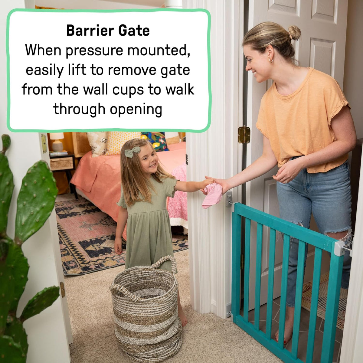 New Ingenuity The Doorway 36S Series Custom Collection, Safety Pet & Baby Gate, 30" - 36" Wide, 28" Tall (Natural) - Kidsy