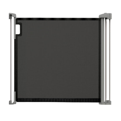 New Ingenuity The Thruway 52W Series Pet and Baby Retractable Gate with Tuck Away Mesh, 52" Wide, 30" Tall (Black) - Kidsy