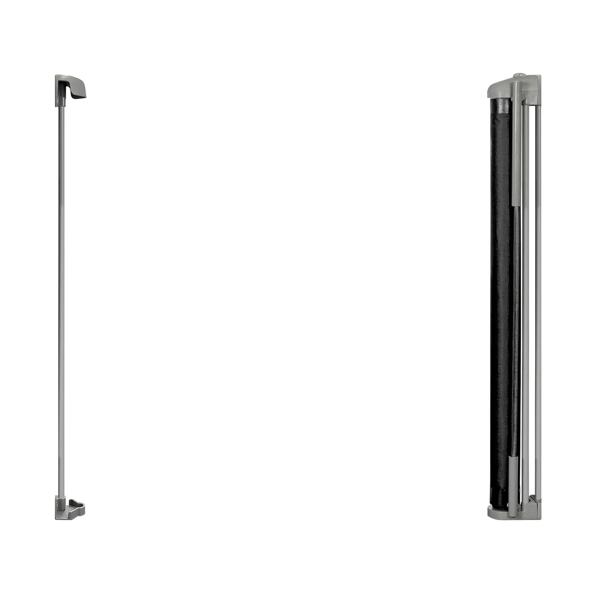 New Ingenuity The Thruway 52W Series Pet and Baby Retractable Gate with Tuck Away Mesh, 52" Wide, 30" Tall (Black) - Kidsy