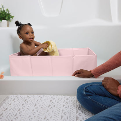 New Ingenuity Tuckaway Folding Toddler Tub (Pink) - Kidsy
