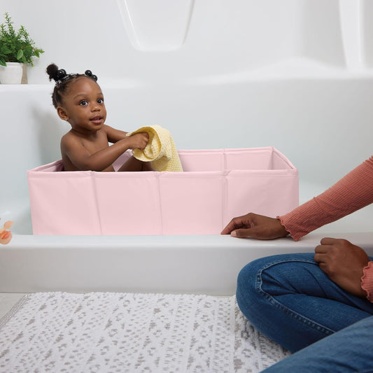 New Ingenuity Tuckaway Folding Toddler Tub (Pink) - Kidsy