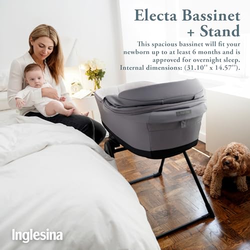 New Inglesina Electa Bassinet + Stand for Baby (Chelsea Gray) - Kidsy