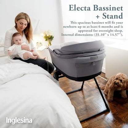 New Inglesina Electa Bassinet + Stand for Baby (Chelsea Gray) - Kidsy