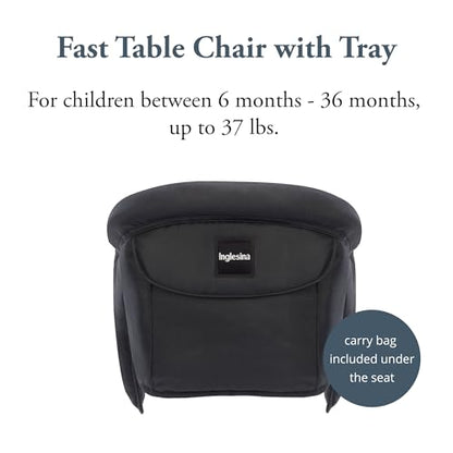 New Inglesina Fast Table Chair (Black) + Fast Dining Tray - Kidsy