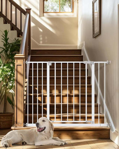 New InnoTruth 30" Pressure Mounted Baby Gate (White) - Kidsy