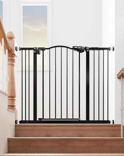 New InnoTruth Gate – 30" Safety Gate, Dual - Lock, 29–39.6" Fit (Black) - Kidsy