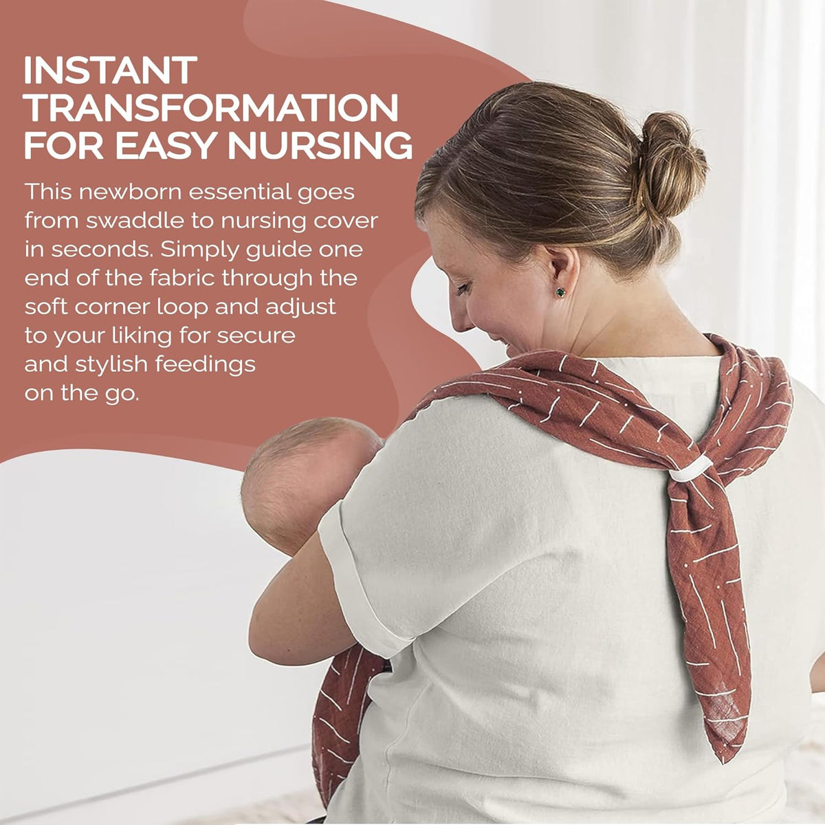 New Itzy Ritzy Breastfeeding Boss Multi-Use Cover 47” x 47” (Mudcloth) - Kidsy