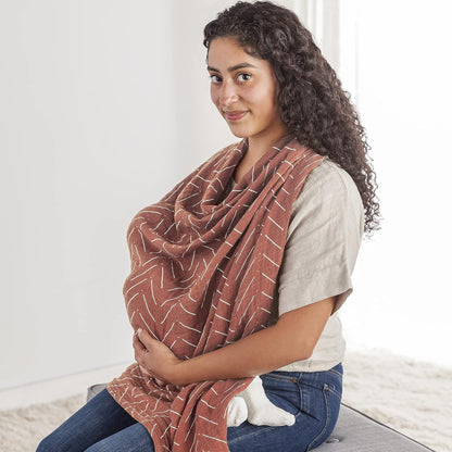 New Itzy Ritzy Breastfeeding Boss Multi-Use Cover 47” x 47” (Mudcloth) - Kidsy