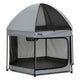 New Jeep Hexagon Pop Up Play Yard with Removable Canopy (Grey) - Kidsy