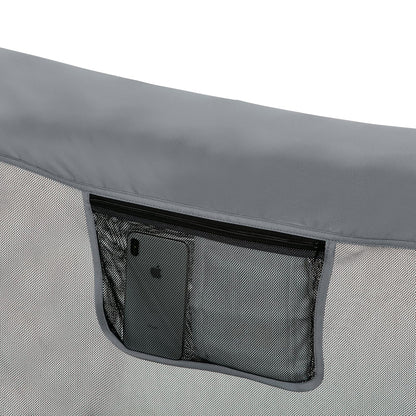 New Jeep Hexagon Pop Up Play Yard with Removable Canopy (Grey) - Kidsy
