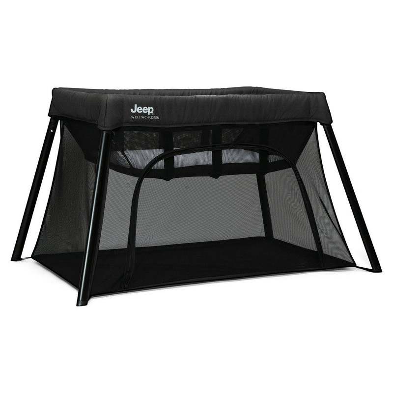 New Jeep Horizon Compact Travel 2 - in - 1 Playard and Bassinet (Black) - Kidsy