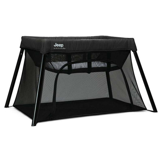 New Jeep Horizon Compact Travel 2 - in - 1 Playard and Bassinet (Black) - Kidsy