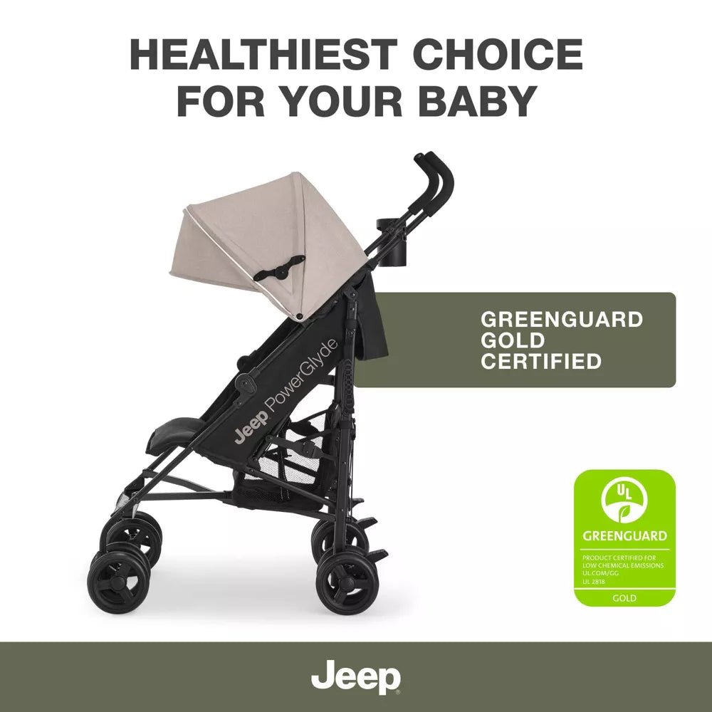 New Jeep PowerGlyde Lightweight Stroller by Delta Children (Tan) - Kidsy